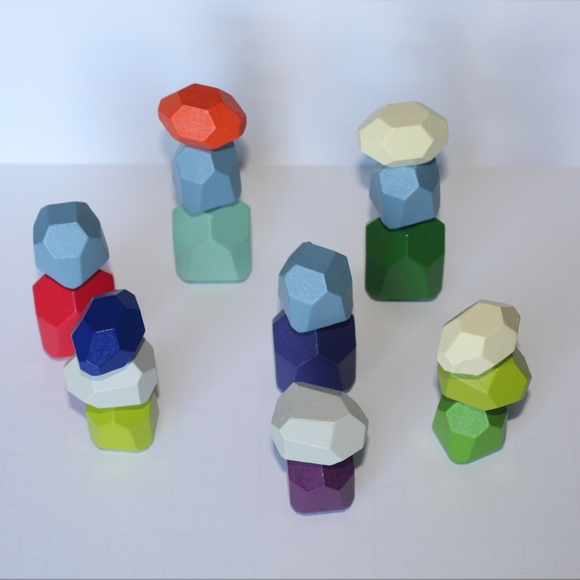 ✨🆕✨ Wooden Sorting Stacking Stones/ Rocks - Picture 9 of 9